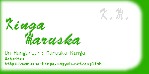 kinga maruska business card